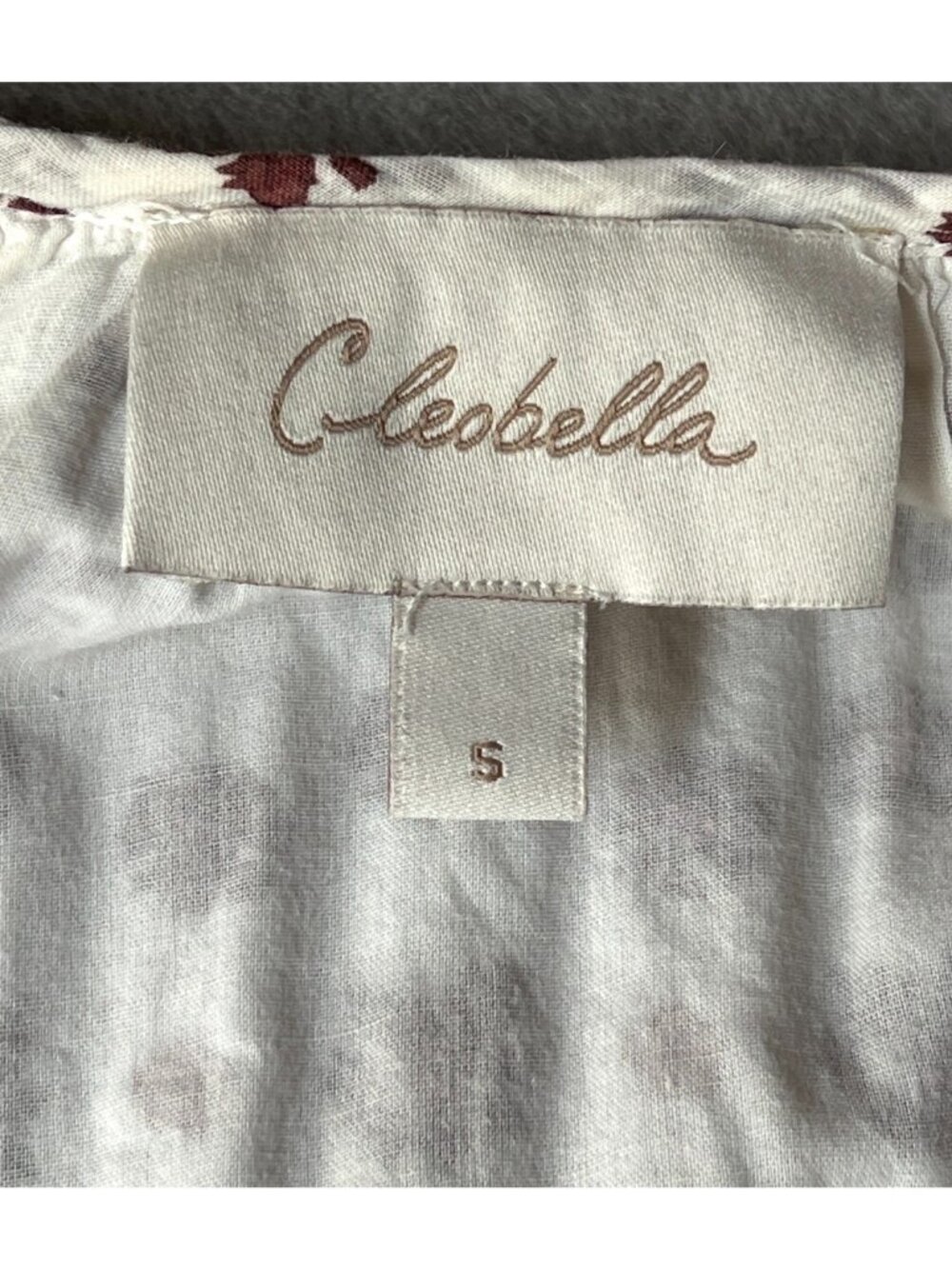 Cleobella Blakey Midi Dress Women's S White Rust Lined Cotton NWT Boho Floral - Picture 3 of 16